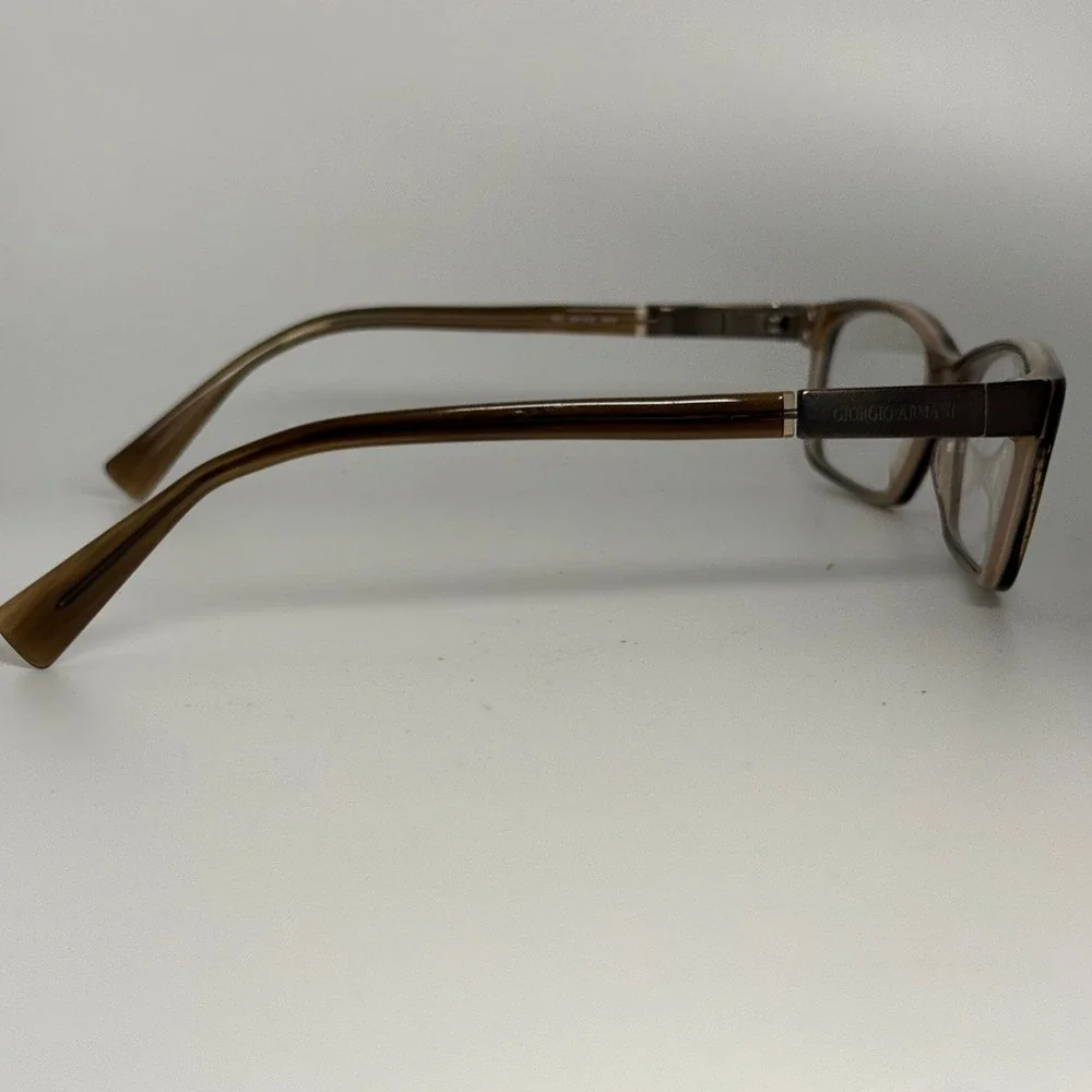 Giorgio Armani GA 513 NKE Brown Rectangle‎ Eyeglasses Frames 140 Made in Italy